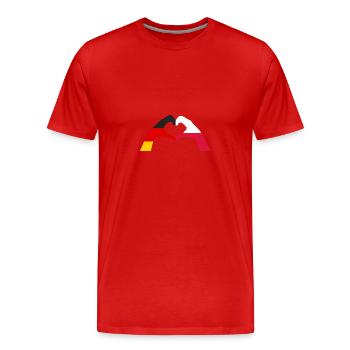 Pole Deutschland Polen - Männer Premium Bio T-Shirt - Rot - Vorne - Damien (186cm)