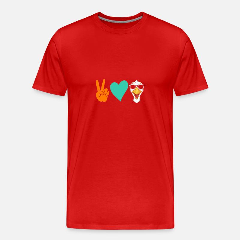 Gans - Männer Premium Bio T-Shirt - Rot