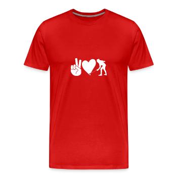 Fechter Fechten - Männer Premium Bio T-Shirt - Rot - Vorne - Damien (186cm)