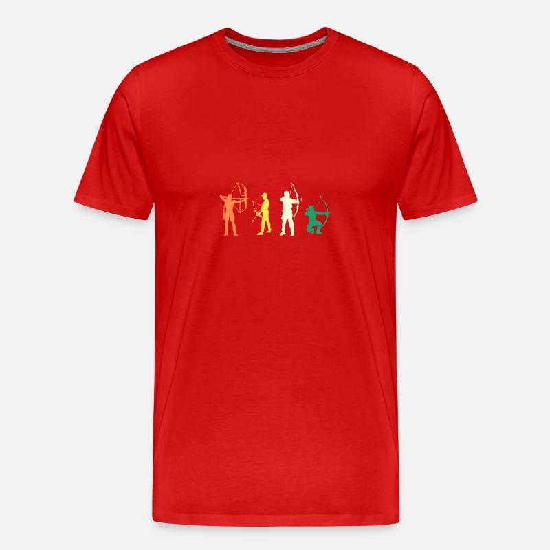 Archer Evolution Tir à l’arc - T-shirt bio Premium Homme - rouge