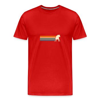 Bovins de buffle Bœufs - T-shirt bio Premium Homme - rouge - Devant - Damien (186cm)