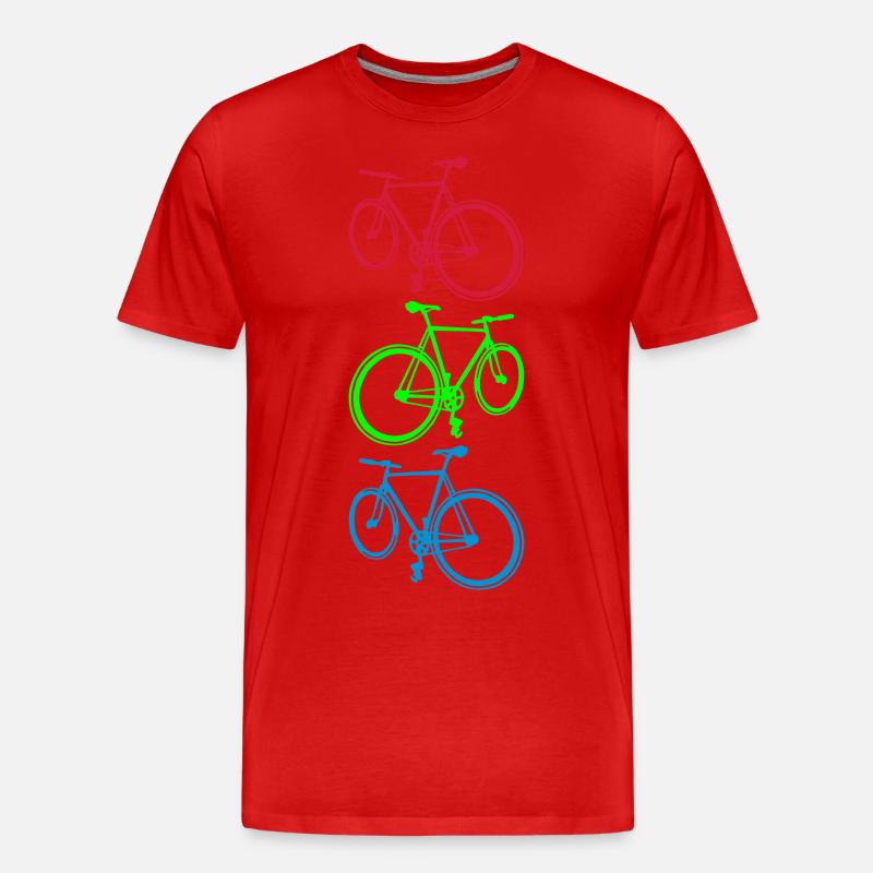 Fixie - Männer Premium Bio T-Shirt - Rot