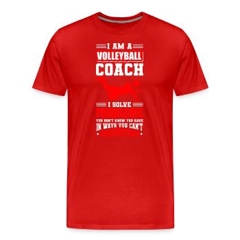 Sport Volleyball Team Ball Sports Sport - Men's Premium Organic T-Shirt - red - Front - Damien (186cm)