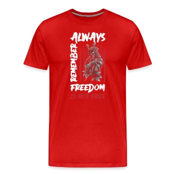 Warrior Geek - Men's Premium Organic T-Shirt - red - Front - Damien (186cm)