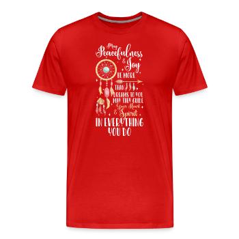 Dream Catcher Tattoo Rêver - T-shirt bio Premium Homme - rouge - Devant - Damien (186cm)