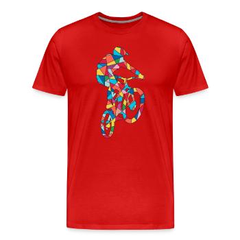 VTT VTT Garçons Hommes VTT - T-shirt bio Premium Homme - rouge - Devant - Damien (186cm)