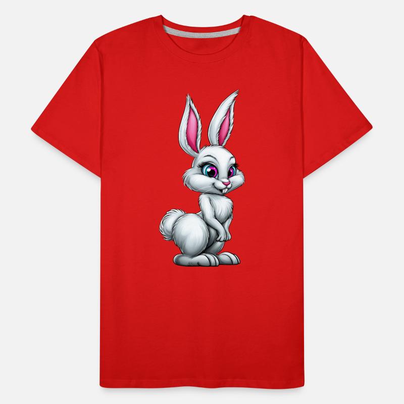 mignon lapin blanc :) T-shirt bio Premium Homme