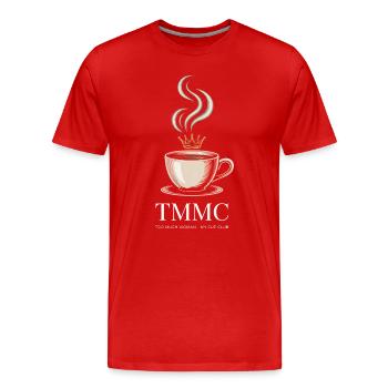TMMC Trop de Femme Ma Coupe Club Café - T-shirt bio Premium Homme - rouge - Devant - Damien (186cm)