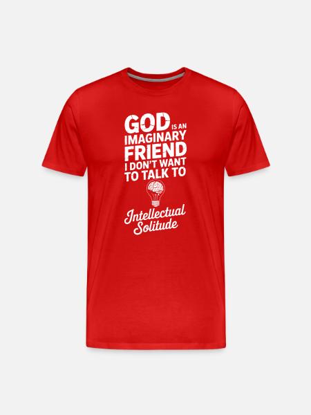Imaginary God, Intellectual Solitude - Men's Premium Organic T-Shirt - red