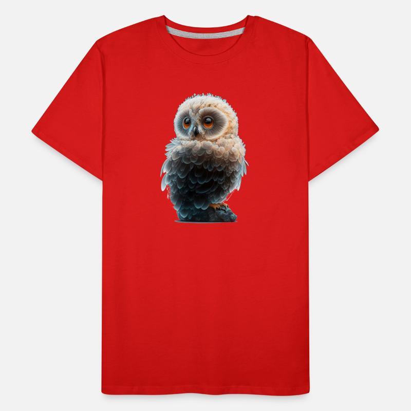 3D Eule Männer Premium Bio T-Shirt