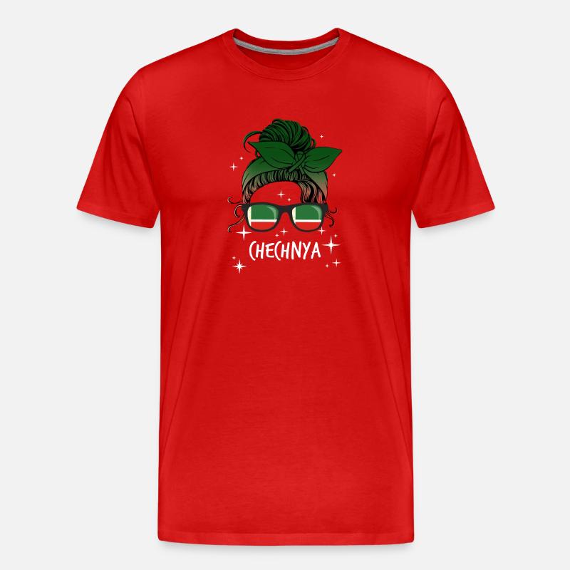 Tschetschenien - Männer Premium Bio T-Shirt - Rot
