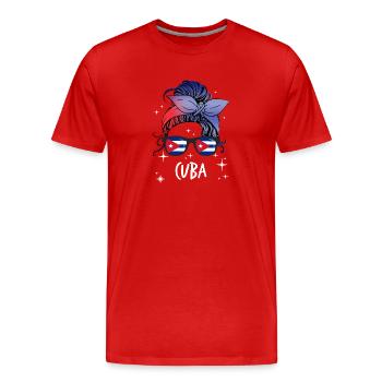 Kuba - Männer Premium Bio T-Shirt - Rot - Vorne - Damien (186cm)