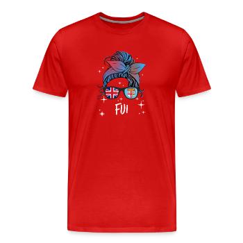 Fiji - Men's Premium Organic T-Shirt - red - Front - Damien (186cm)