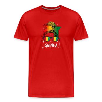 Guinea - Männer Premium Bio T-Shirt - Rot - Vorne - Damien (186cm)
