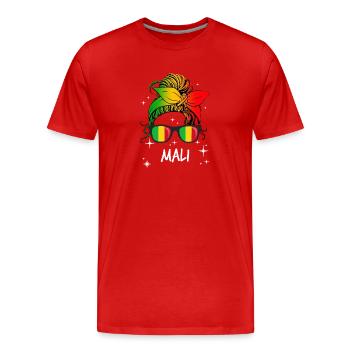 Mali - Men's Premium Organic T-Shirt - red - Front - Damien (186cm)