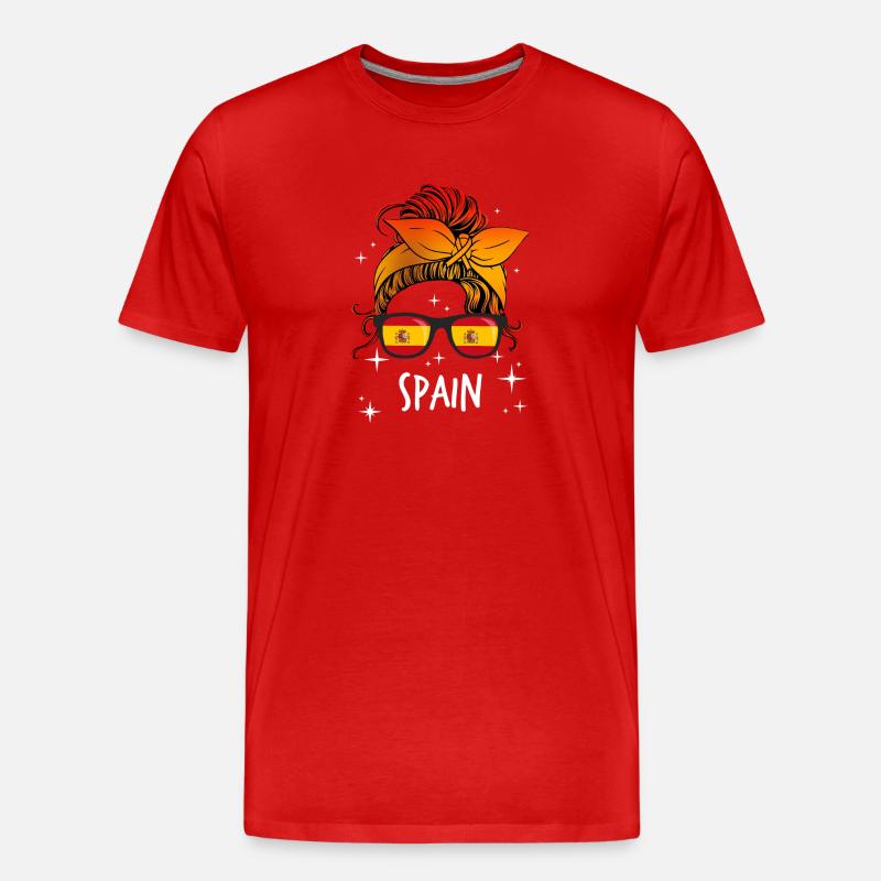 Spanien - Männer Premium Bio T-Shirt - Rot