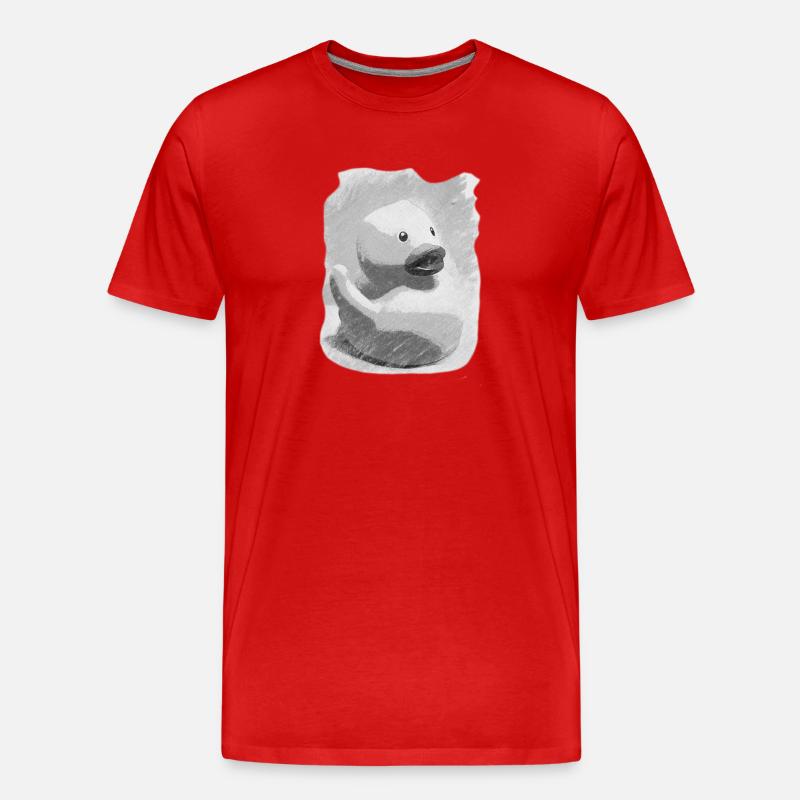 Graue Ente - Männer Premium Bio T-Shirt - Rot