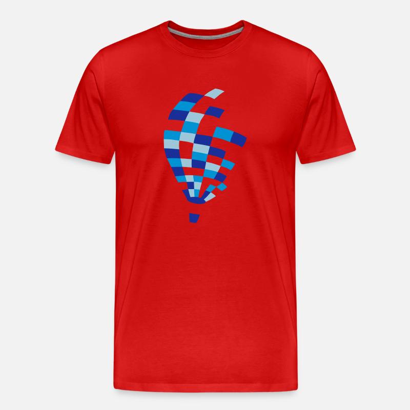 bunter heißluftballon - Männer Premium Bio T-Shirt - Rot
