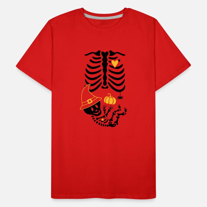 Maternity Skeleton Witch Hat Men's Premium Organic T-Shirt