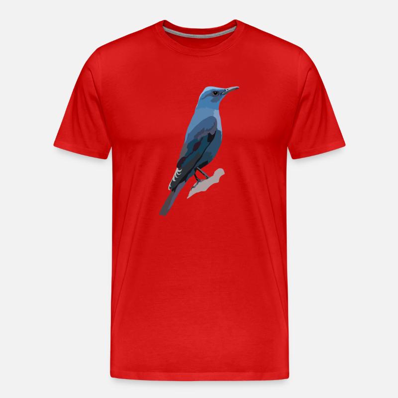 Blaumerle - Männer Premium Bio T-Shirt - Rot