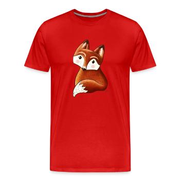 kleiner Fuchs - Männer Premium Bio T-Shirt - Rot - Vorne - Damien (186cm)