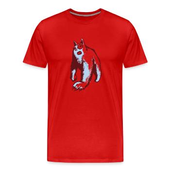 monstre de glace - T-shirt bio Premium Homme - rouge - Devant - Damien (186cm)