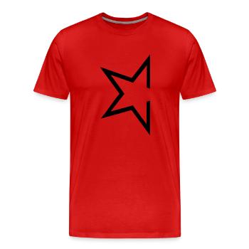 étoiles - T-shirt bio Premium Homme - rouge - Devant - Damien (186cm)