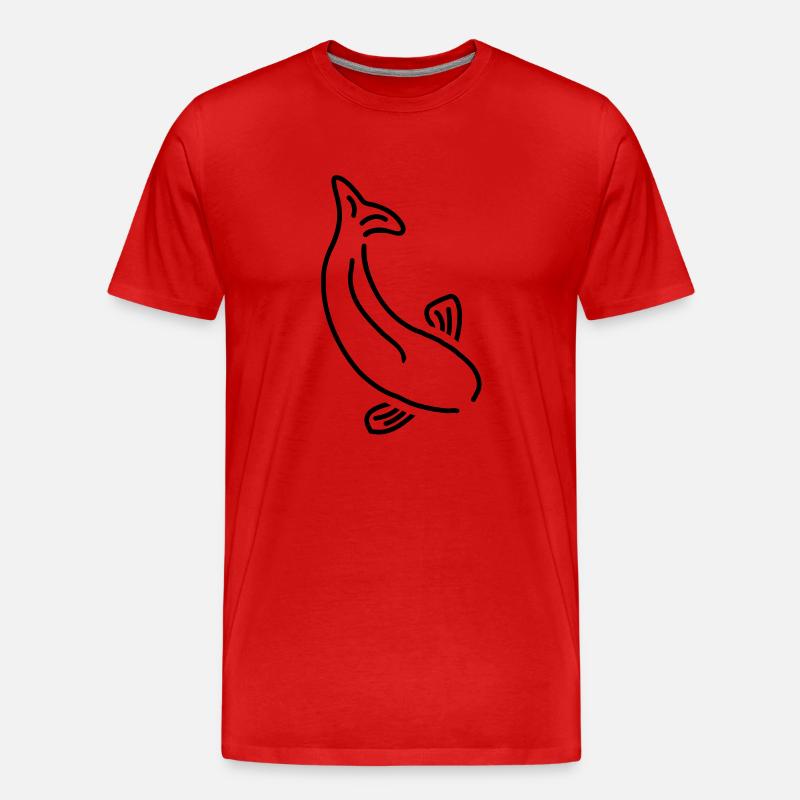 fisch__f1 - Männer Premium Bio T-Shirt - Rot