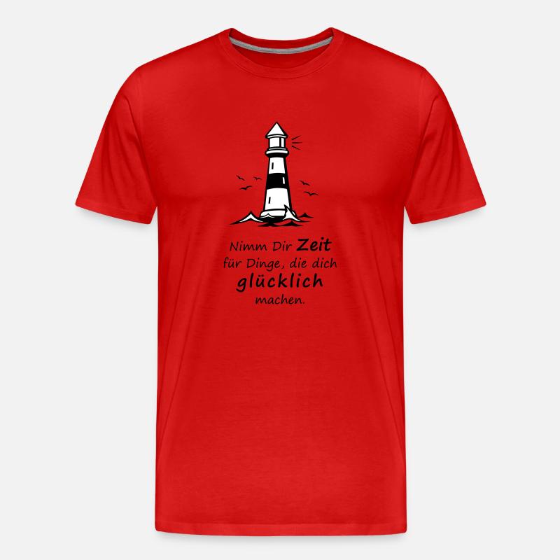 Nimm Dir Zeit - Männer Premium Bio T-Shirt - Rot