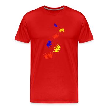 Symbole de la couronne - T-shirt bio Premium Homme - rouge - Devant - Damien (186cm)