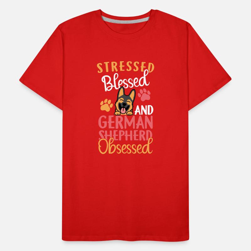 Blessed German Shepherd Obsessed Men's Premium Organic T-Shirt