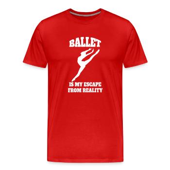 Ballet Gift Dance Dancer Ballerina Dance Class - Men's Premium Organic T-Shirt - red - Front - Damien (186cm)