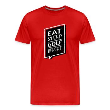 sport putter golfdad golfgift funny bowling jokes - Männer Premium Bio T-Shirt - Rot - Vorne - Damien (186cm)