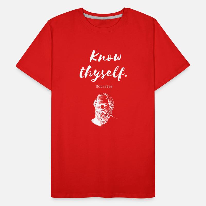 Know thyself Socrates T-shirt bio Premium Homme