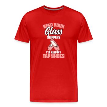 Funny Tap Dancing Tap Shoes Tap Dance Enthusiast - Männer Premium Bio T-Shirt - Rot - Vorne - Damien (186cm)