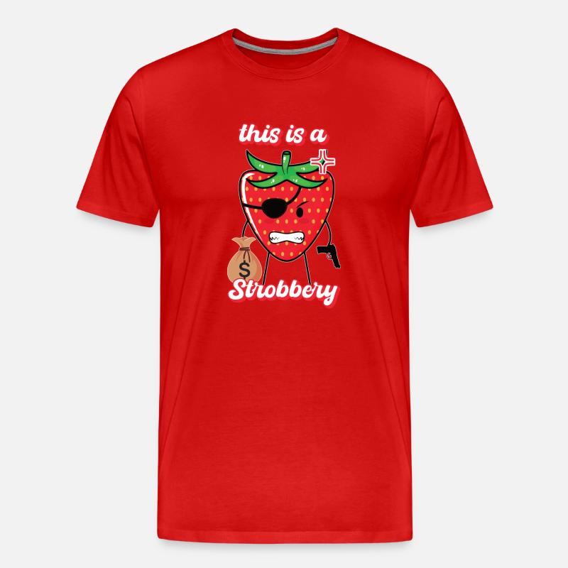 this is a strobbery Geschenk - Männer Premium Bio T-Shirt - Rot