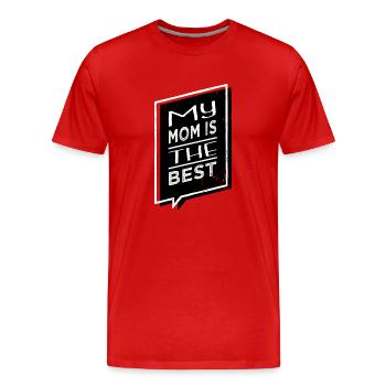 bday présente vacances en famille famille amour bitcoins - T-shirt bio Premium Homme - rouge - Devant - Damien (186cm)