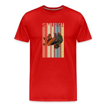 Faravahar Zoroastrianism Simurgh Persia - Men's Premium Organic T-Shirt - red - Front - Damien (186cm)