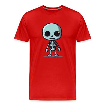 Skeleton - Men's Premium Organic T-Shirt - red - Front - Damien (186cm)