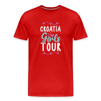 Tournée des filles en Croatie - T-shirt bio Premium Homme - rouge - Devant - Damien (186cm)