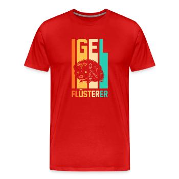 Tiermotiv Igel - Männer Premium Bio T-Shirt - Rot - Vorne - Damien (186cm)