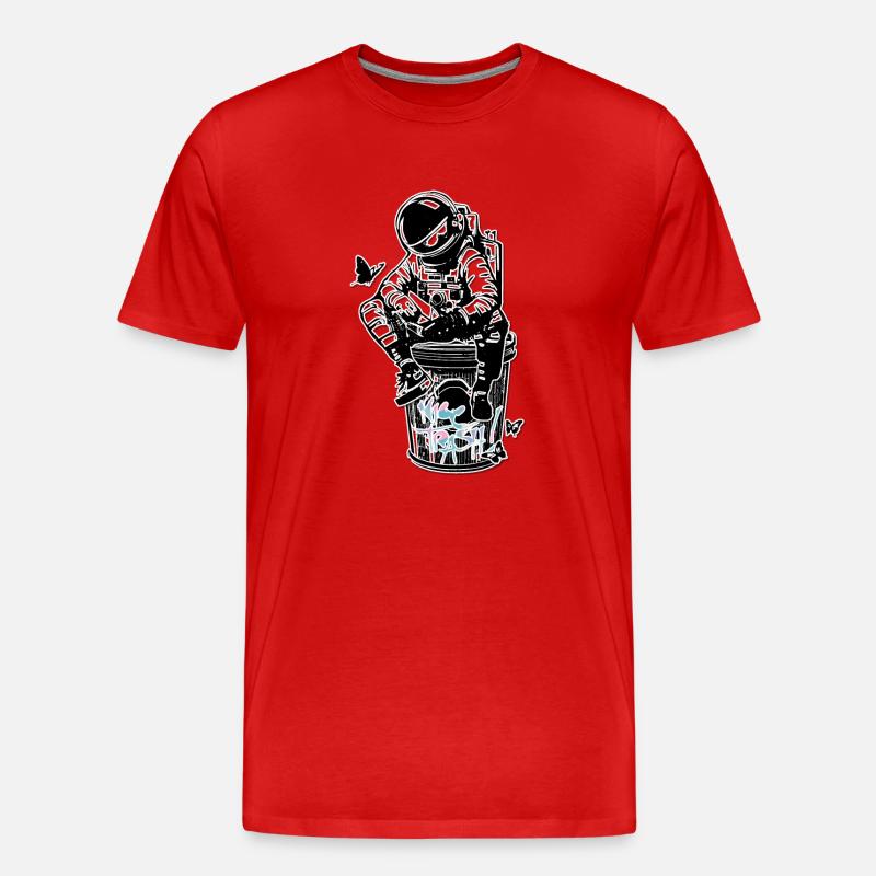 NICEastronautimnautikstudiumTRASH - Männer Premium Bio T-Shirt - Rot