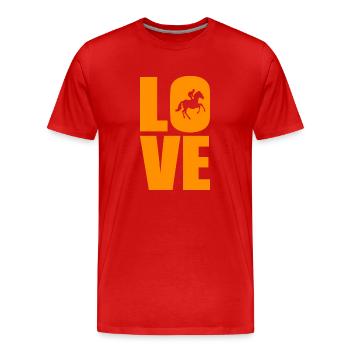 Reiter Reitsport - Männer Premium Bio T-Shirt - Rot - Vorne - Damien (186cm)