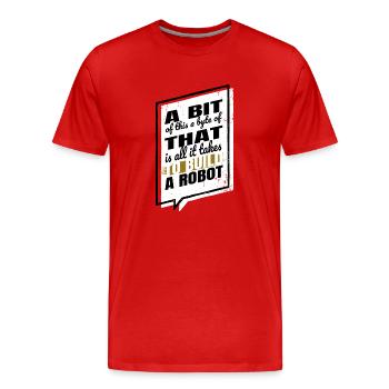 biomedical engineering bot awesome funny quote - Männer Premium Bio T-Shirt - Rot - Vorne - Damien (186cm)
