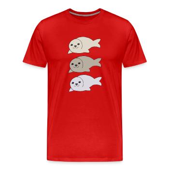 Robbe Triple - T-shirt bio Premium Homme - rouge - Devant - Damien (186cm)