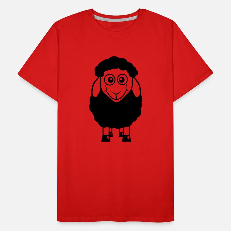 Black Sheep Small Cute Cute Lamb Cool Comic Men's Premium Organic T-Shirt