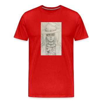 °✩𓍊𓋼𓍊𓋼𓍊✧ magic witch ⋆𓋼𓍊☆𓍊𓋼⋆｡ - Männer Premium Bio T-Shirt - Rot - Vorne - Damien (186cm)