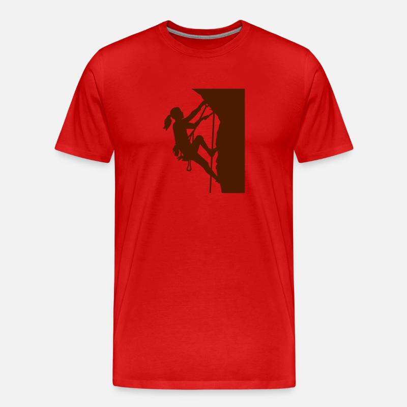 Klettern - Männer Premium Bio T-Shirt - Rot