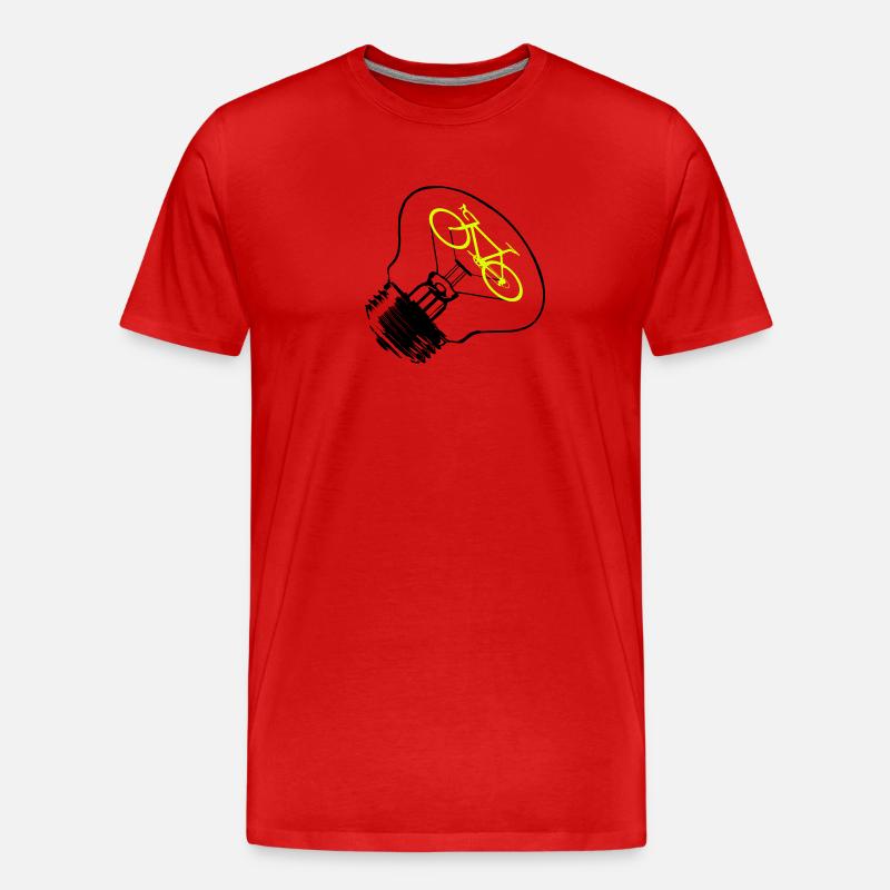 BULB / BIKE - Männer Premium Bio T-Shirt - Rot