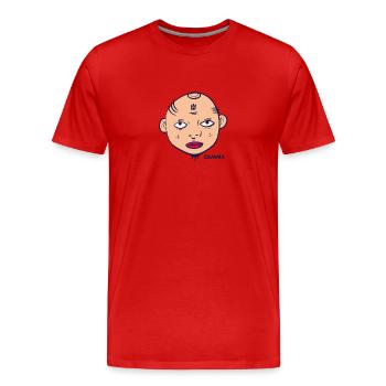 Chakra - paix et amour - T-shirt bio Premium Homme - rouge - Devant - Damien (186cm)